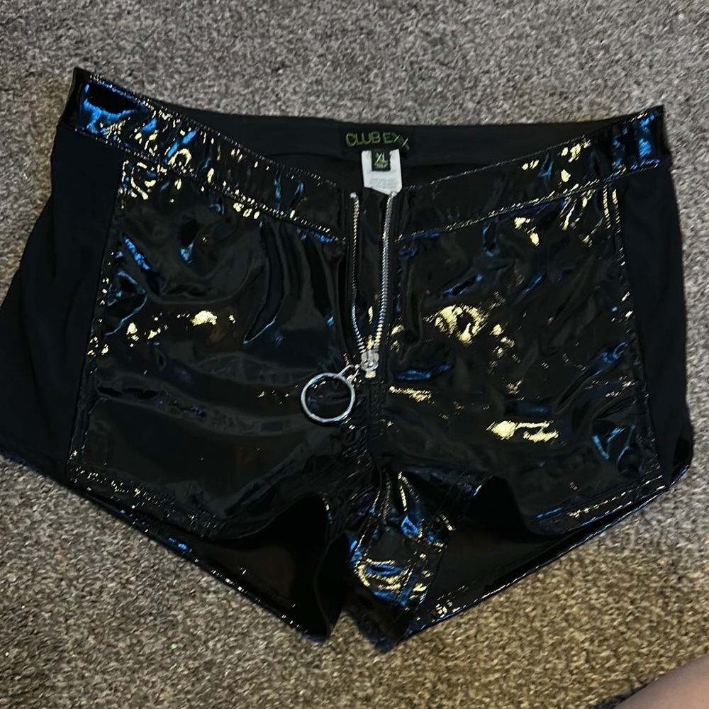 Club Exx Black Shiny Women's Shorts
